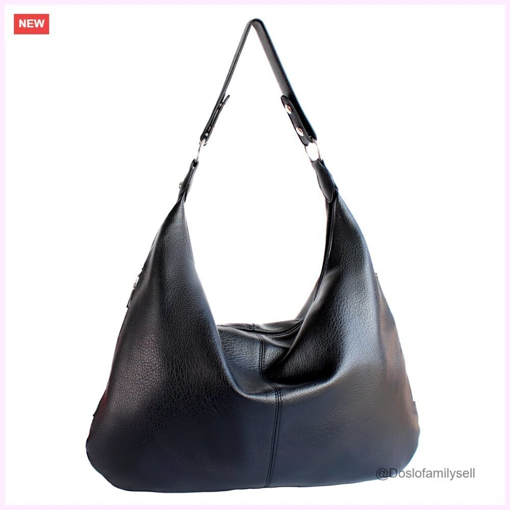 Large PU Leather Tote Bag with Multiple Pockets, Spacious Shoulder Bag